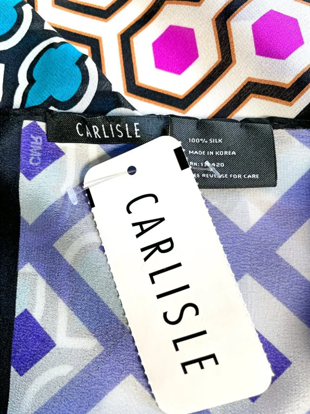 NWT Carlisle Silk Scarf Fabric of Hope Collection